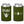 Lost Boy Koozie - Stay Salty in Olive — front and back flat lay, white Stay Salty My Friend skeleton shaka graphic | Lost Boy Creations Key West