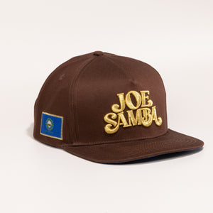 Brown cap with 'Joe Samba' logo 