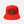 Tomato Soup Hat in Rustic Red — front product photo, red snapback hat with brown leather patch and rope trim | Lost Boy Creations Key West