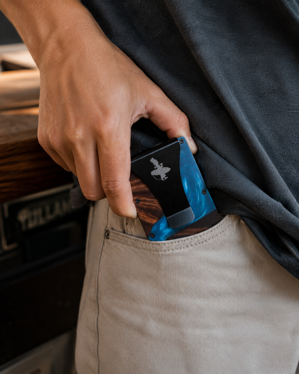 Wood and Epoxy Cash Clip - Card Holder