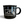 Lost Boy Creations Campfire Mug in Black Pearlescent — front product shot, glossy finish and cream Lost Boy Creations Key West logo | Lost Boy Creations Key West