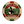 Lost Boy Creations Poker Chip in Cream & Red — Back view, red and green surfer silhouette graphic | Lost Boy Creations Key West