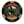 Lost Boy Creations Poker Chip in Black & Green — front view, red and green surfer silhouette graphic | Lost Boy Creations Key West