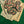 Lost Boy Creations Poker Chip in Red & Green — lifestyle shot, mixed colorway chips stacked on cash on green felt poker table | Lost Boy Creations Key West