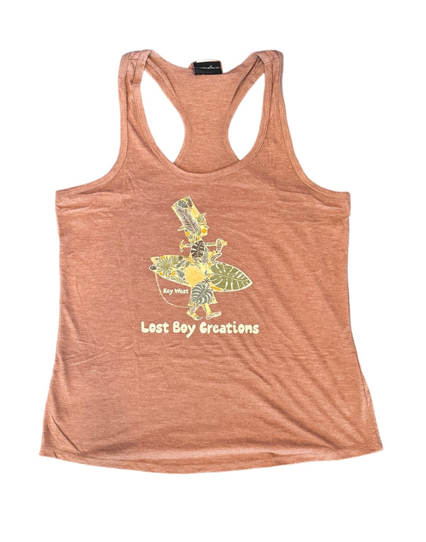 Ladies Floral Racerback Tank