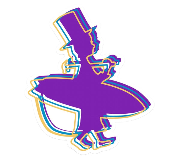 Lost Boy Creations purple retro silhouette sticker with retro graphic design | Lost Boy Creations Key West