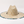 Lost Boy Straw Hat teal colorway flat back view with black chin strap | Lost Boy Creations Key West