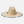 Straw Hat in Blue Palm — back view with wide brim and black chin strap | Lost Boy Creations Key West