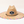 Lost Boy Straw Hat orange colorway flat front view with Lost Boy Creations patch and black chin strap | Lost Boy Creations Key West