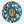 Straw Hat in Blue Palm — underside view, tropical palm trees and teal LBC logo on underbrim | Lost Boy Creations Key West