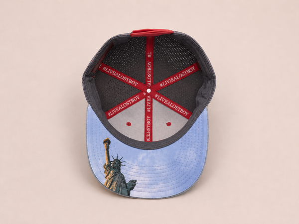 4th of July Hat 2026 — underbrim detail, Statue of Liberty scene hidden inside hat | Lost Boy Creations Key West