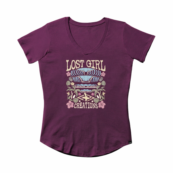 Women's Tahiti Curved Hem V-Neck