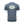 Back view of a Lost Boy Creations indigo blue short-sleeve t-shirt with a vintage-style adventure logo graphic.