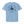 Men's Floral Surfer Tee in Dusty Blue — back flat lay, full floral print with Lost Boy Creations silhouette graphic | Lost Boy Creations Key West