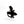 Lost Boy Logo Collectible Pin all-black enamel silhouette of Lost Boy surfer with top hat and surfboard | Lost Boy Creations Key West