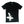 Men's Lost Boy Silhouette Tee black front flat lay with off-center white Lost Boy surfer silhouette graphic | Lost Boy Creations Key West