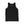 Lost Boy Creations black sleeveless tank top with white logo graphic on the upper back, made from soft cotton.