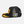 A Pirate's Life for Me Hat in Black — side profile, gold laurel wreath embroidery on brim, black mesh back, Conch Republic flag patch | Lost Boy Creations Key West