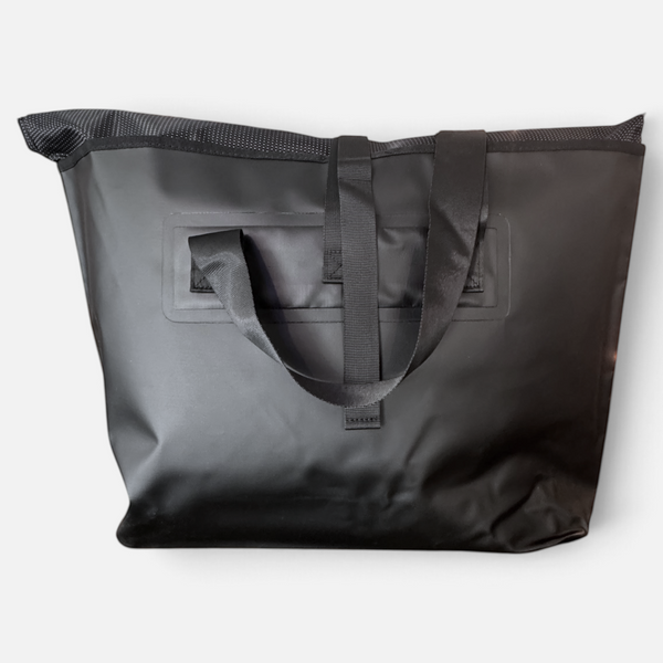 On Deck Dry Bag in Black — angled view, durable carry straps | Lost Boy Creations Key West