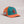 Lost Boy Creations Coral Reefer snapback hat with teal front, orange mesh back, and embroidered logo on side panel.