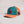 Lost Boy Creations Coral Reefer snapback hat with teal front, orange brim, mesh back, and embroidered logo patch.