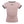 Back view of Lost Boy Creations Desert Pink ringer tee with black contrast neck and sleeve bands and logo detail