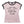 Lost Boy Creations desert pink cotton ringer tee with black contrast neck and sleeve bands and graphic print