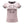 Lost Boy Creations desert pink ringer tee with black contrast neck and sleeve bands and retro surfing club graphic.