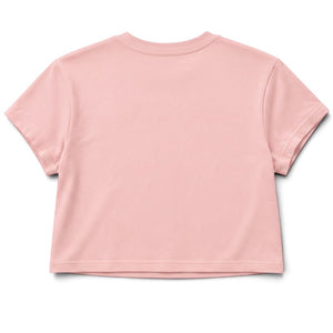 Women's Cropped Beach Day Tee dusty blush in a relaxed boxy fit made from soft cotton blend fabric | Lost Boy Creations Key West