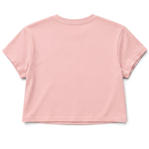 Women's Cropped Beach Day Tee dusty blush back view showing clean boxy cropped silhouette | Lost Boy Creations Key West
