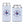 Lost Boy Koozie - Floral in Dusty Blue — hero shot, slim can and standard can with cans inserted, navy coral and pink floral surfer logo | Lost Boy Creations Key West