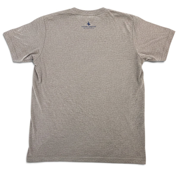 Kid's Definition Tee heather grey back flat lay with small LBC logo on upper back | Lost Boy Creations Key West