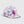 Lost Boy Creations Hokulea snapback hat with Hawaiian floral print, white mesh back, and pink embroidered logo.
