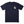 Lost Boy Creations midnight navy cotton t-shirt with a small cream-colored surfer graphic on the left chest.