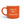 Lost Boy Creations orange ceramic campfire mug with cream interior and Might be coffee... Probably Rum text