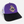 3D Hat in Royal Purple — 3/4 angle, 3D Lost Boy emblem on front, black brim, white mesh back, USVI flag patch visible | Lost Boy Creations Key West