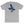 Men's Conch Republic Tee in Quartz Grey — back flat lay, navy Conch Republic logo graphic | Lost Boy Creations Key West