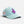 Robin's Egg low crown snapback hat seafoam side view with purple glitter Lost Boy surfer logo and USVI flag patch | Lost Boy Creations Key West