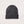 Lost Boy Creations smoke grey rib-knit beanie with a fold-over cuff and heathered texture for winter wear.