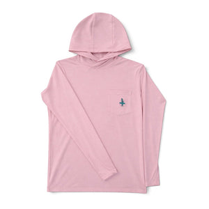 LBC Hooded Sun Shirt in Purple — UPF 20+ bamboo hooded sun shirt with embroidered LBC logo on front chest pocket | Lost Boy Creations Key West 