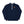 LBC Golf 1/4 Zip in Navy — front flat lay, orange Lost Boy Creations patch on left chest, LBC golf polo pattern on zipper and interior lining | Lost Boy Creations Key West