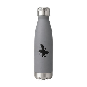 Lost Boy Water Bottle in Slate — front view, 16 oz insulated stainless steel | Lost Boy Creations Key West